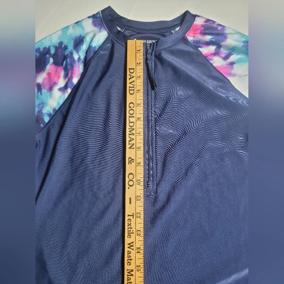 Free Country Tie Dye Long Sleeve Quarter Zip Outdoor Shirt sz M SA1813132 - Picture 5 of 9